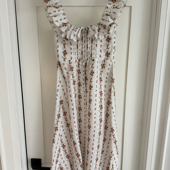 Reformation Amethyst Linen Dress Poppyseed Size 6 - Picture 4 of 6